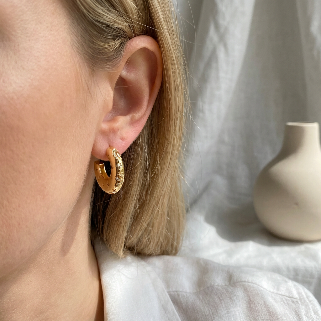 Celestial Light Hoops