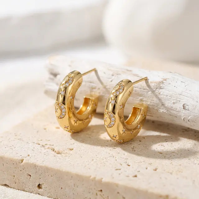 Celestial Light Hoops