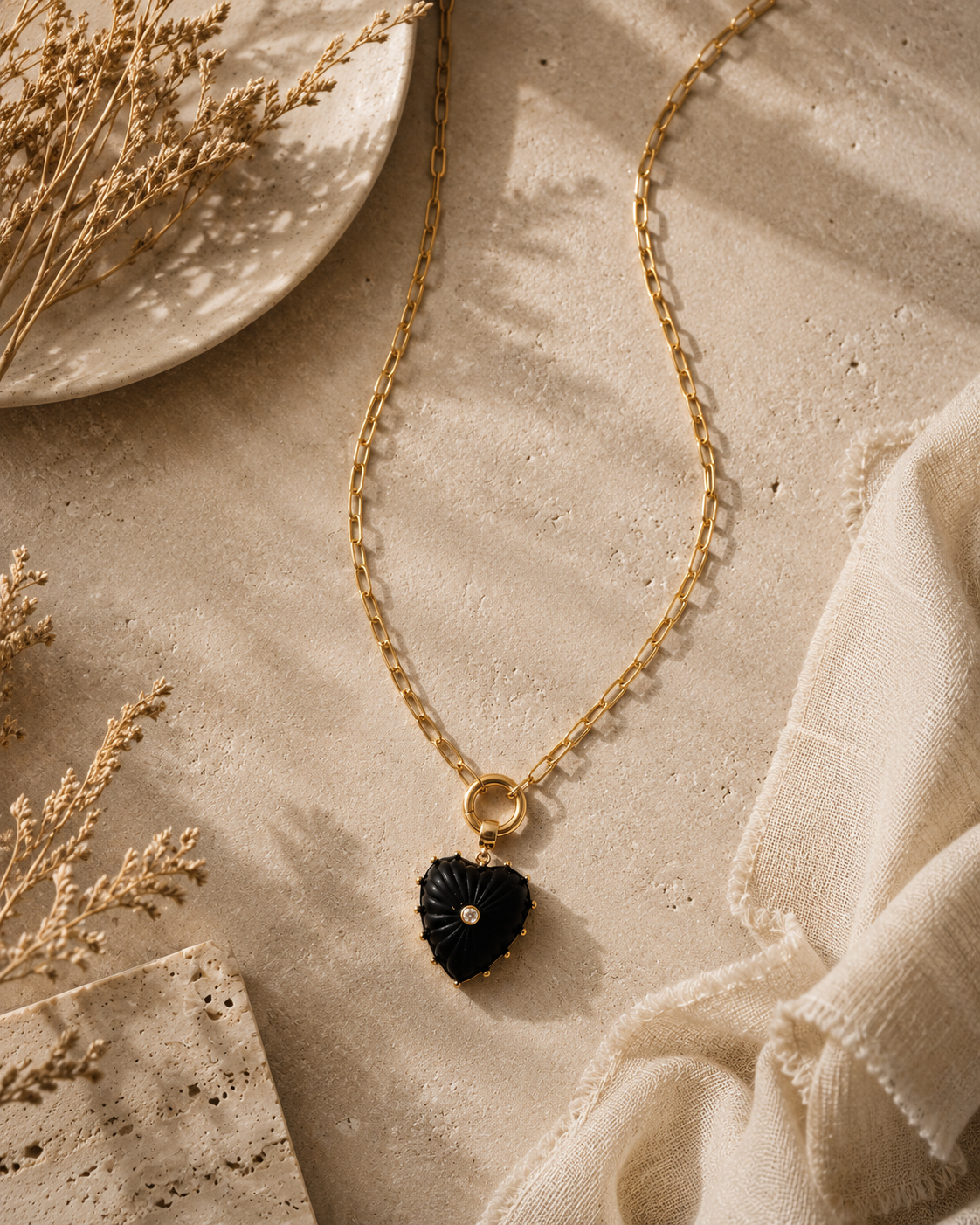 Midnight Heart Charm