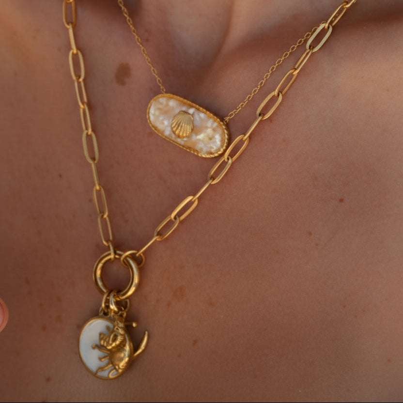 Sol Connector Necklace | Gold Interchangeable Charm Necklace