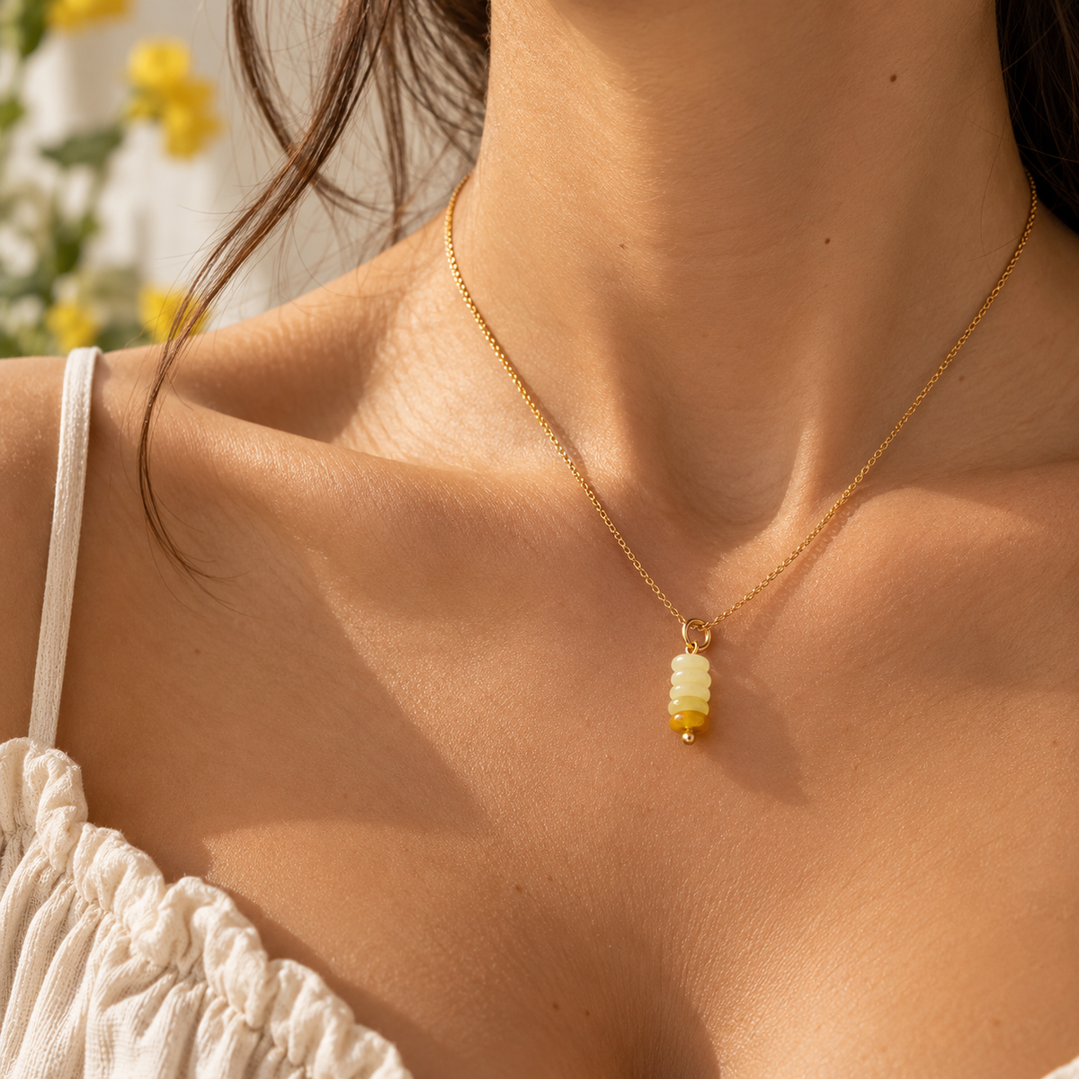 Yellow Agate Charm