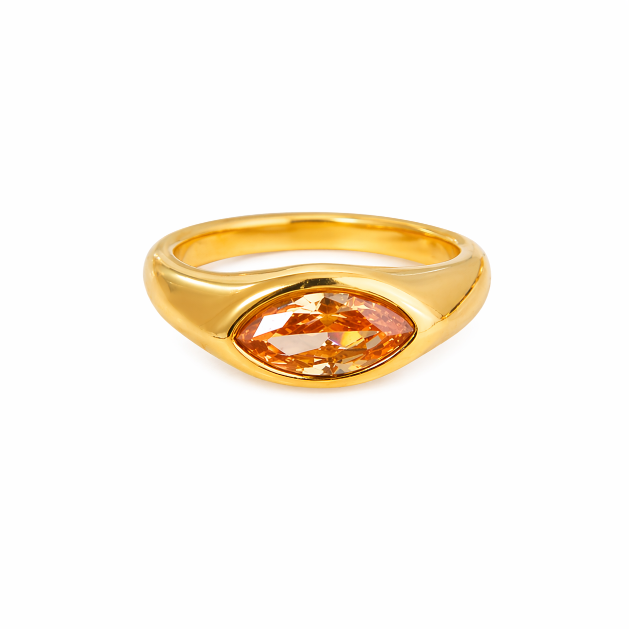 Sculpted Marquise Ring