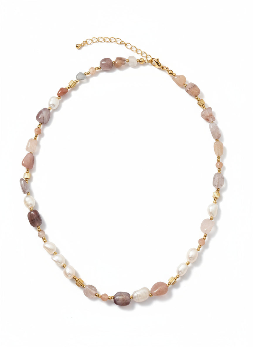 Amethyst and Rose Quartz Choker