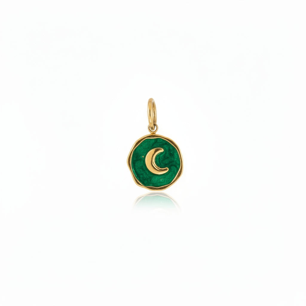 Emerald Moon Charm