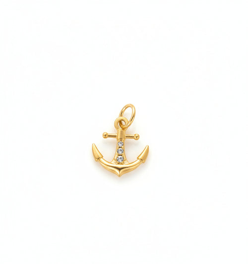 Anchor Charm with Rhinestones