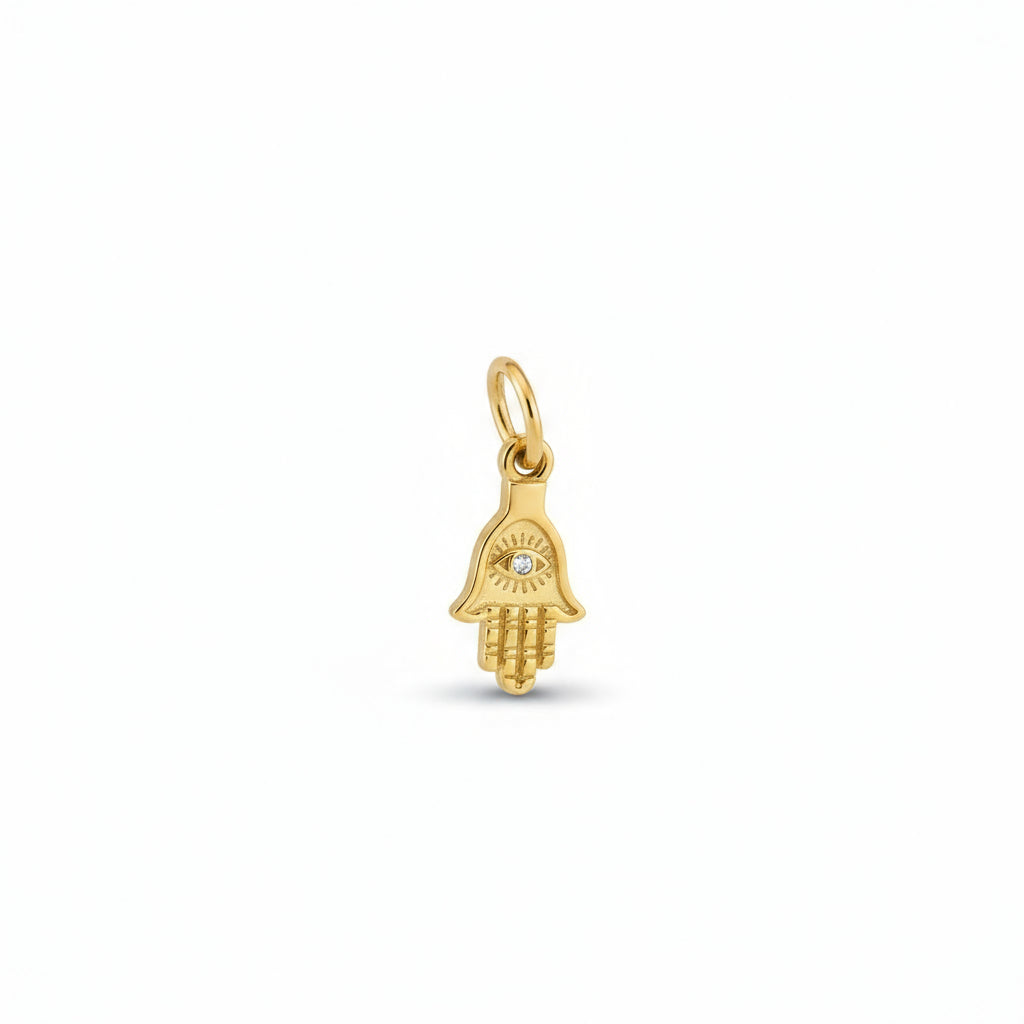 Hamsa Hand Charm with Rhinestone