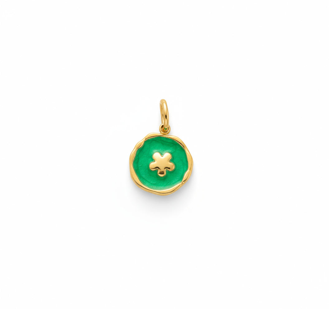Green Flower Charm