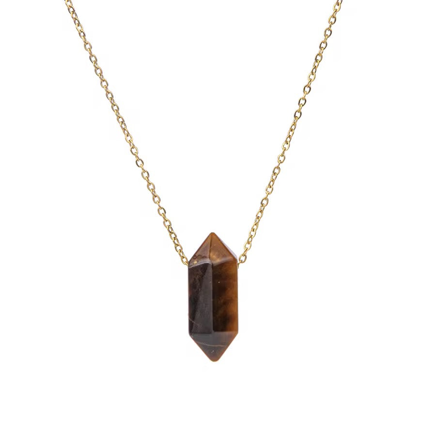 Tiger Eye Crystal Necklace – Strength and Grounded Confidence