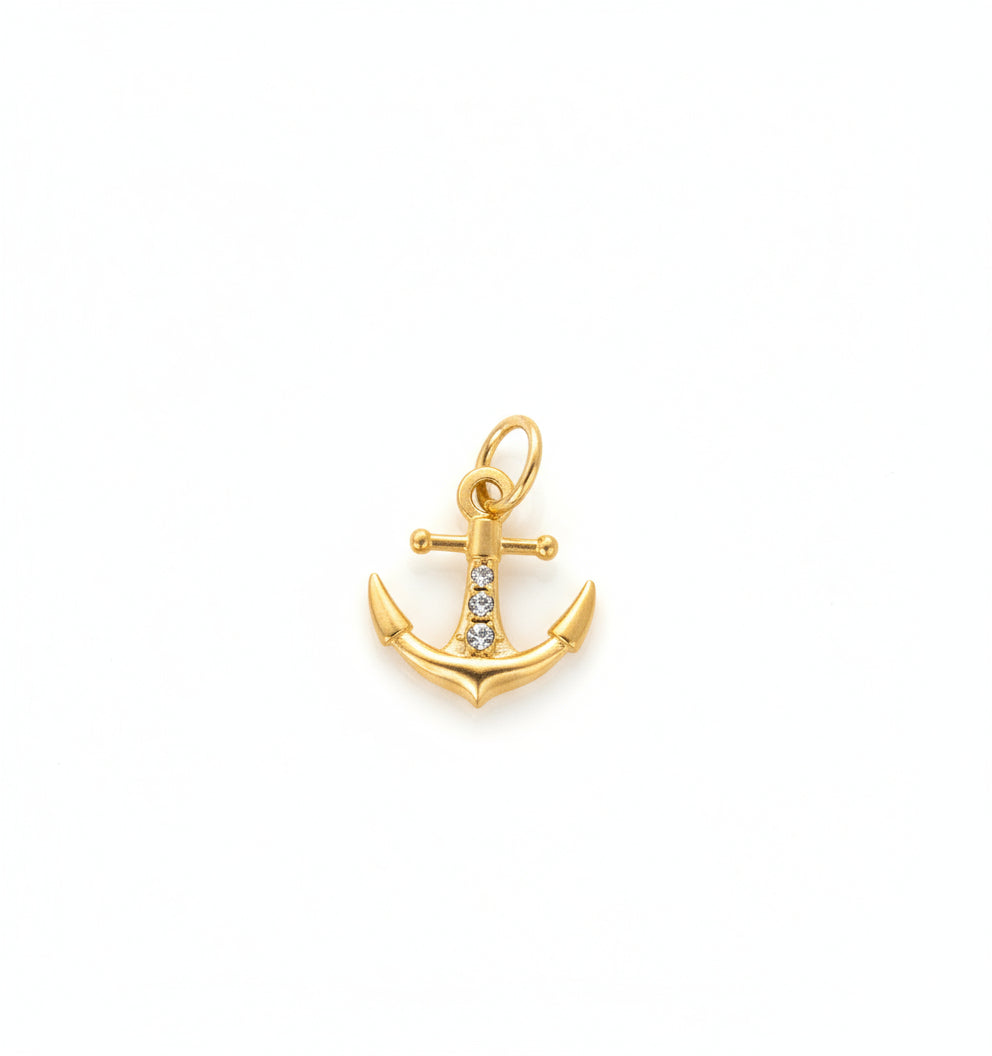 anchor charm rhinestone
