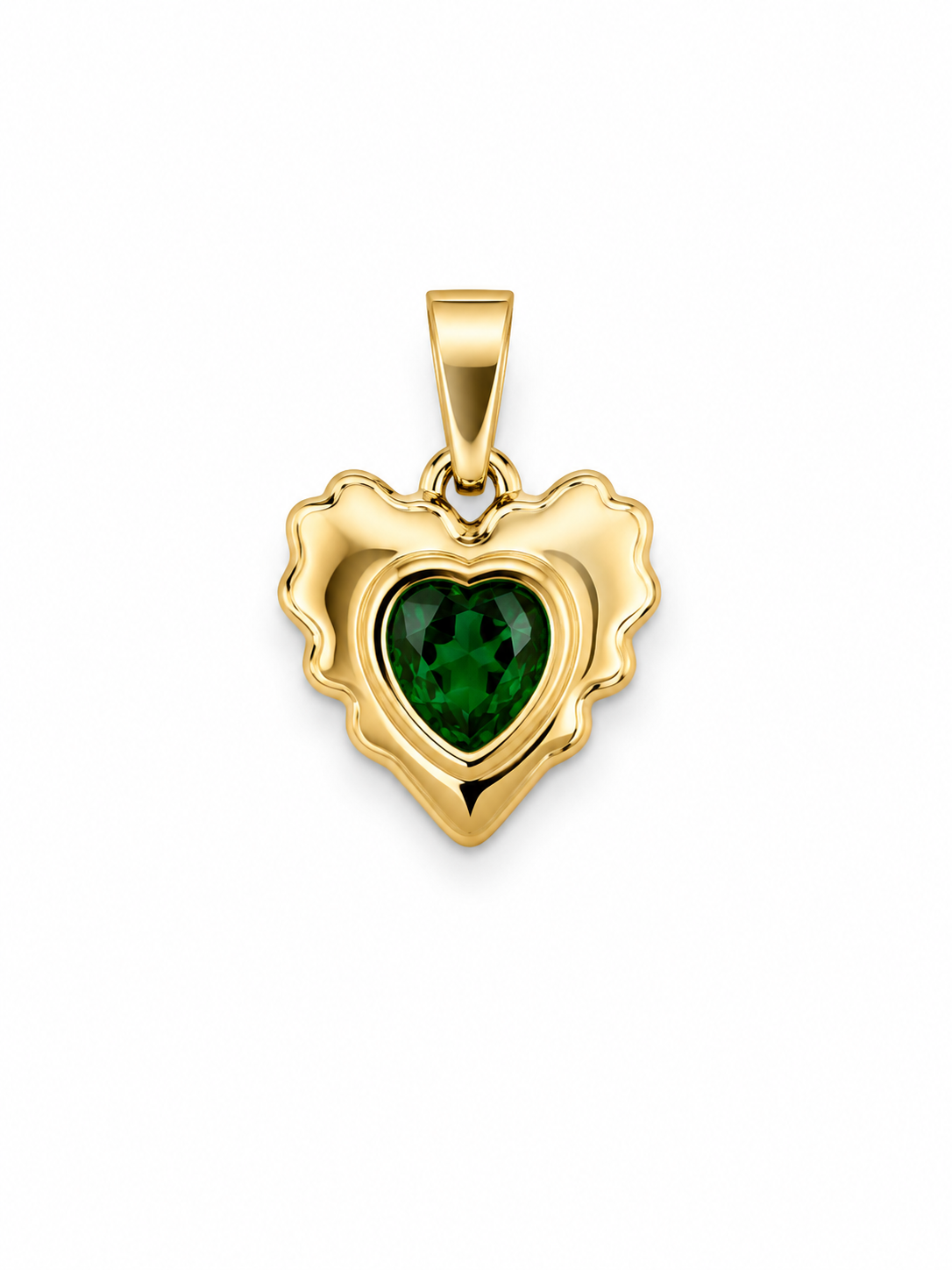Emerald Heart Charm