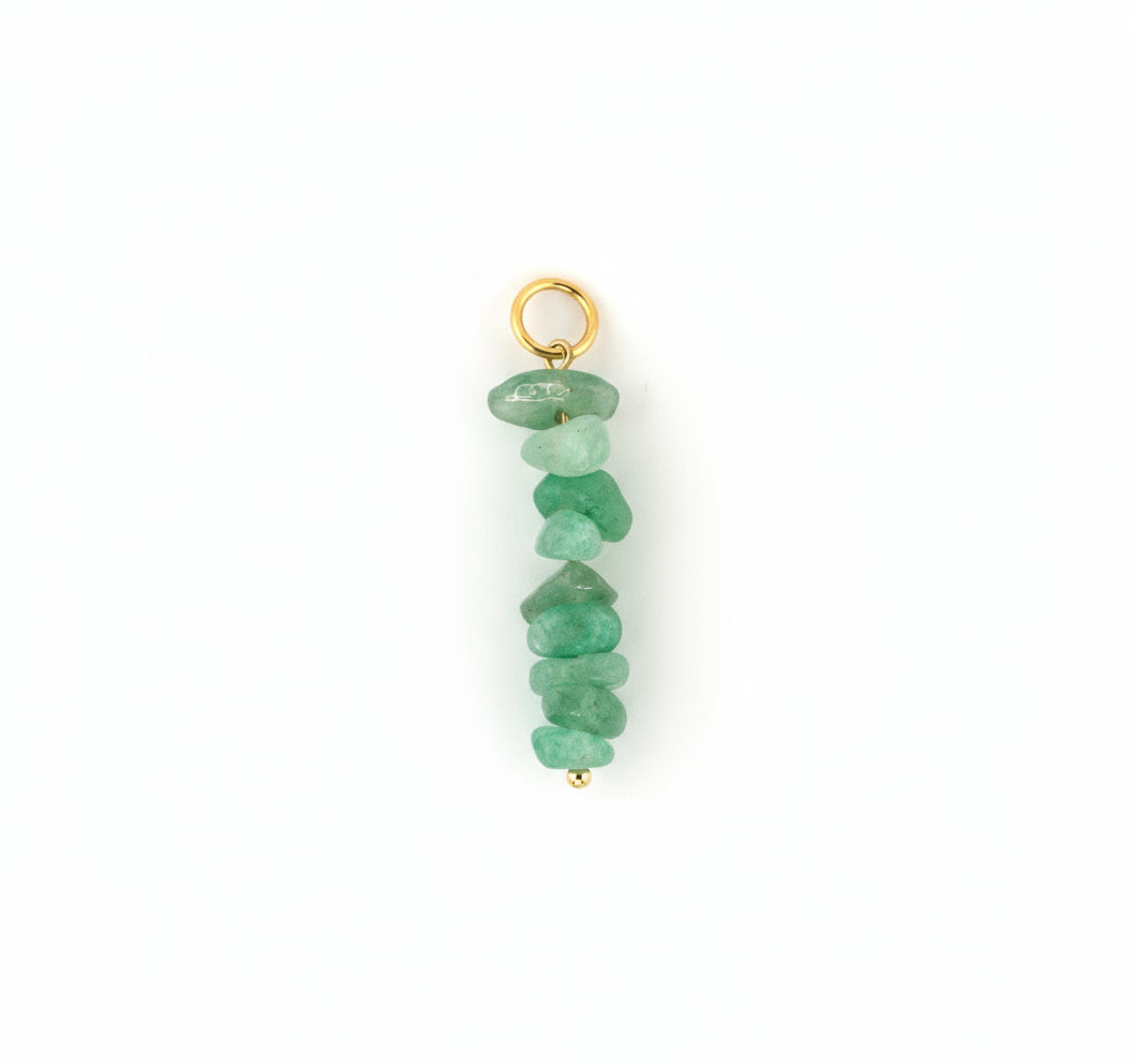 green quartz charm