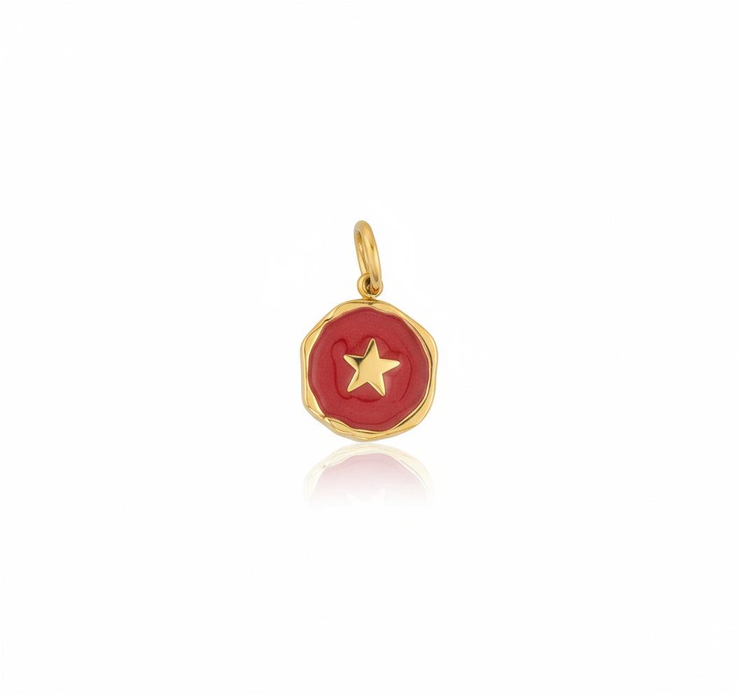 pink star charm